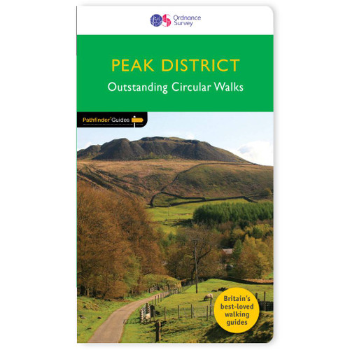 Green front cover on the OS Pathfinder Guidebook 63 -Walks in Peak District Pathfinder Guides with circular walks