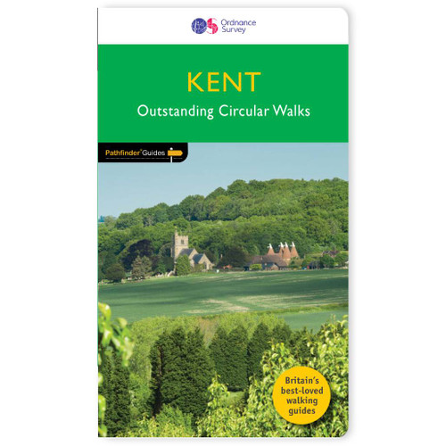 Green front cover on the OS Pathfinder Guidebook 8 -Walks in Kent Pathfinder Guides with circular walks