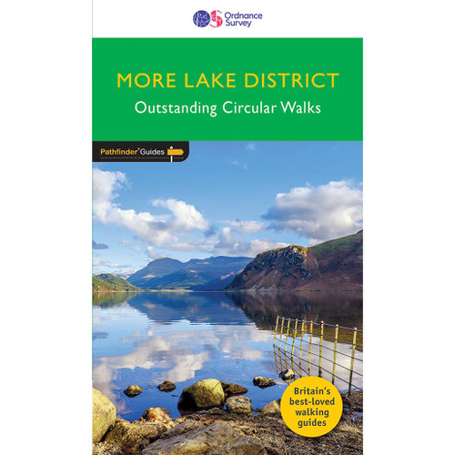 Green front cover on the OS Pathfinder Guidebook 22 - More Lake District Walks Pathfinder Guides with circular walks