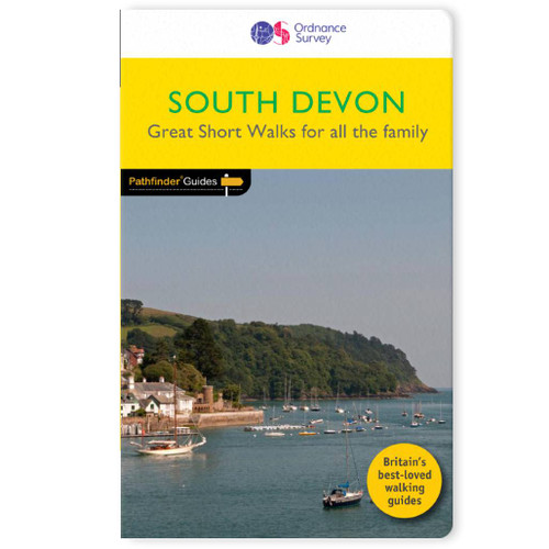 Yellow front cover on the OS Pathfinder Guidebook 29 - Short Walks in South Devon Pathfinder Guides with circular walks