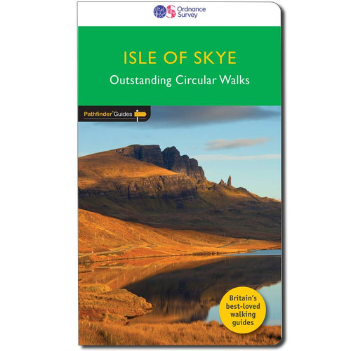 Green front cover on the OS Pathfinder Guidebook 3 - Walks in Isle of Skye Pathfinder Guides with circular walks