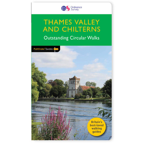 Green front cover on the OS Pathfinder Guidebook 25 - Walks in Thames Valley & Chilterns Pathfinder Guides with circular walks