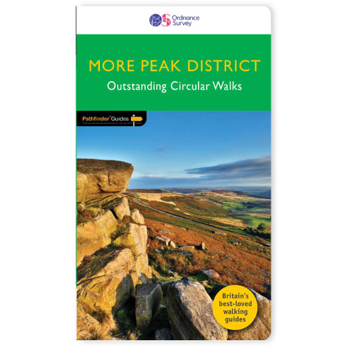 Green front cover on the OS Pathfinder Guidebook 73 - More Peak District Outstanding Circular Walks Pathfinder Guides