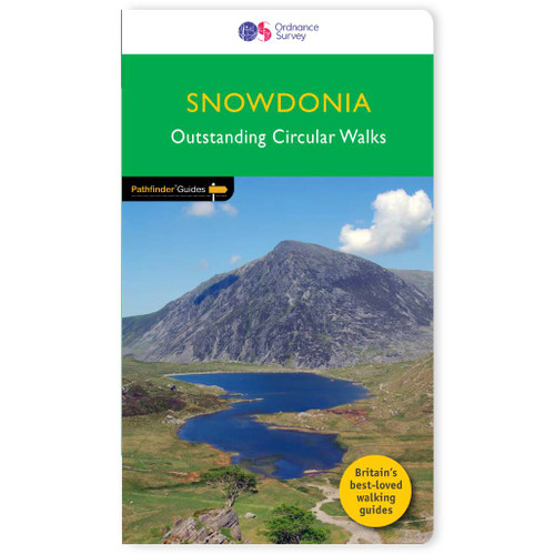 Green front cover on the OS Pathfinder Guidebook 10 - Walks in Snowdonia Pathfinder Guides with circular walks