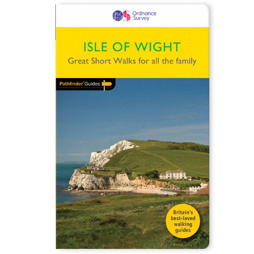 Yellow front cover on the OS Pathfinder Guides guidebook -27 for Short Walks in the Isle of Wight Great short walks for all the family