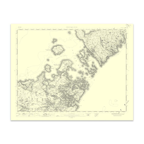 Authentic reproduction of Ordnance Survey map of Sollas 1896-1904 with a yellow tint background Authentic reproduction of Ordnance Survey map of Sollas 1896-1904 with a yellow tint background