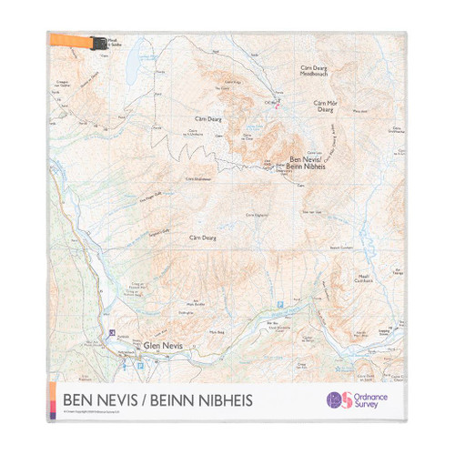 OS Ben Nevis Micro Towel by Ordnance Survey Outdoor Kit full view of the opened out towel