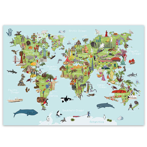 Full view of the Whole Wide World Kids' Map by AmazingWorld