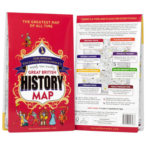 Red front and back covers of ST&G's Great British History Map