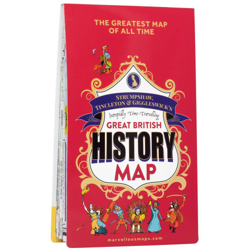 Red front cover of Marvellous Maps Great British History Map