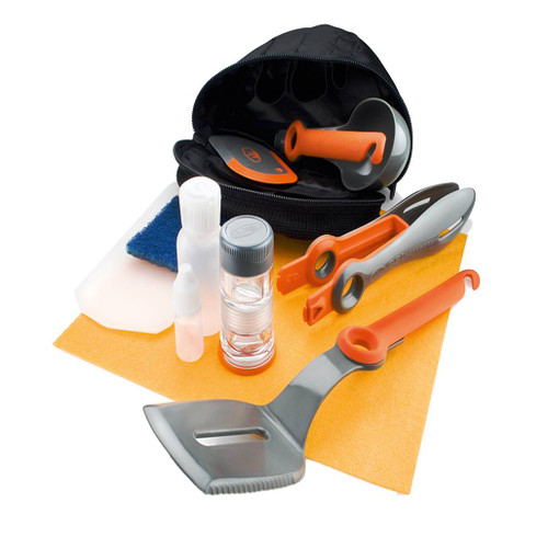 Crossover Kitchen Kit by GSI Outdoor full contents pit of their black carry case