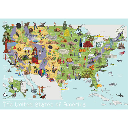 Full view of USA Kids' Map by AmazingWorld