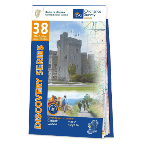 Map of County Mayo and Galway: OSI Discovery 38