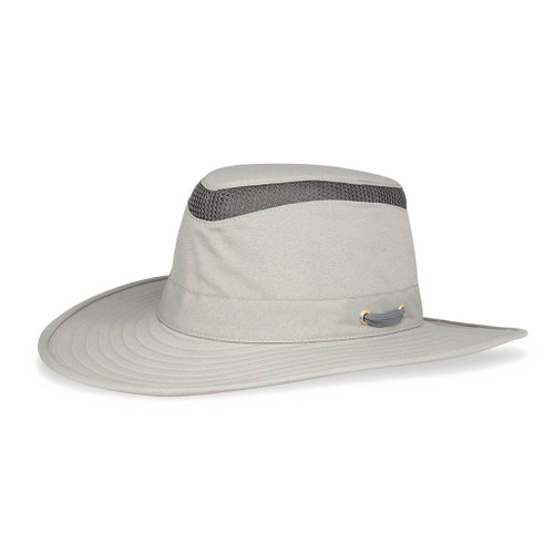 Tilley LTM6 Rockface Airflo Hat facing left to show front and side with tuck away wind cord