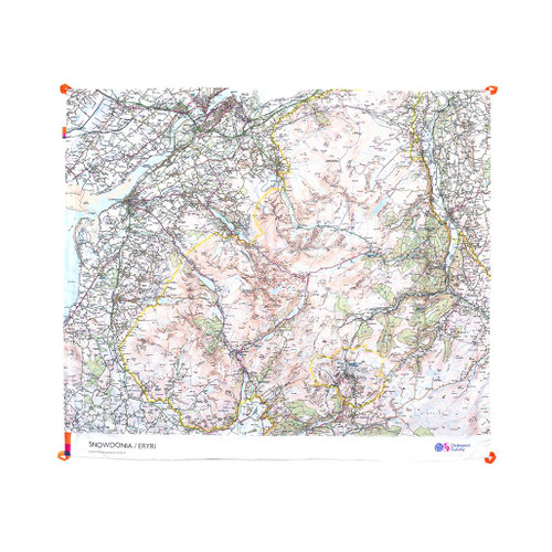 The OS Snowdonia Picnic Blanket by Ordnance Survey Outdoor Kit full front view of the open blanket