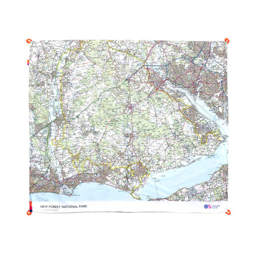 The OS New Forest Picnic Blanket by Ordnance Survey Outdoor Kit full front view of the open blanket