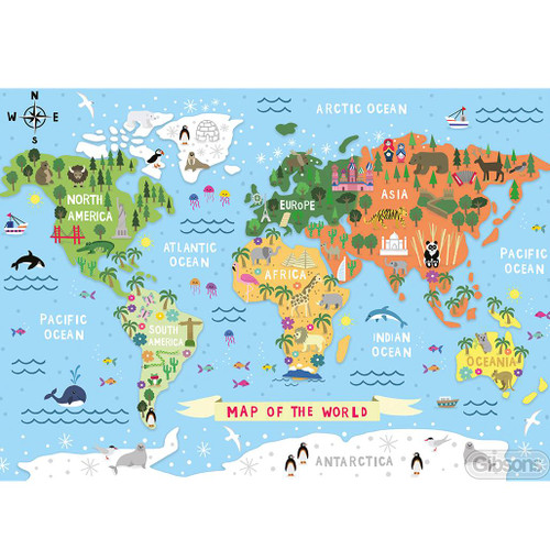 Gibsons Our World Jigmap 250 Piece Children's Jigsaw Puzzle