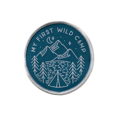 My First Wild Camp Patch by The Adventure Patch Company displayed on a white background