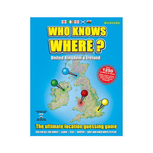 Top lid of the box for Who Knows Where UK & Ireland Board Game