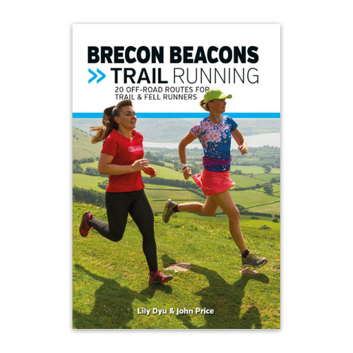 Brecon Beacons Trail Running travel guide front cover 20 off-road routes for trail and fell runners with an image of two people running