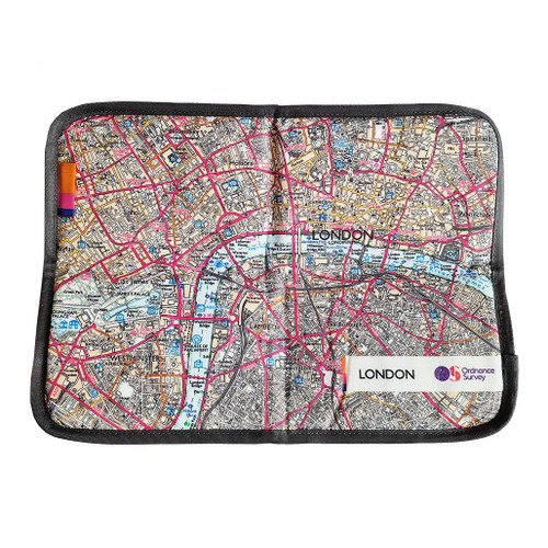 A flat layed OS London Sit Map on a white background by Ordnance Survery