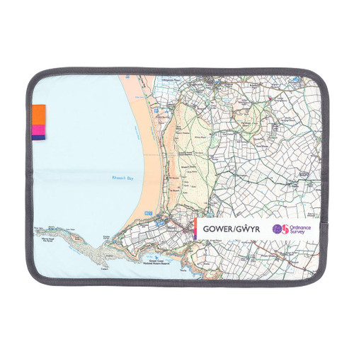 The OS Gower Sit Map by Ordnance Survey Outdoor Kit full front view of the waterproof padded seat