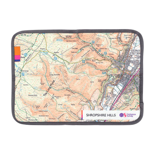 OS The Long Mynd Sit Map by Ordnance Survey Outdoor Kit full front view of the waterproof padded seat