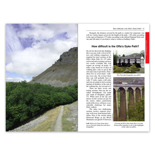 A page inside Trailblazer Offa's Dyke Path discussing How Difficult is the Offa's Dyke Path