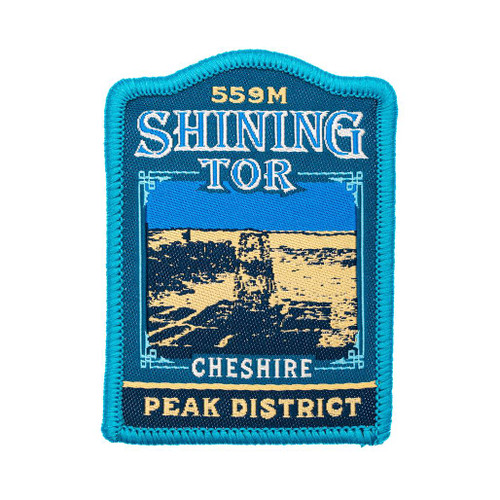 Shining Tor Patch by The Adventure Patch Company displayed on a white background
