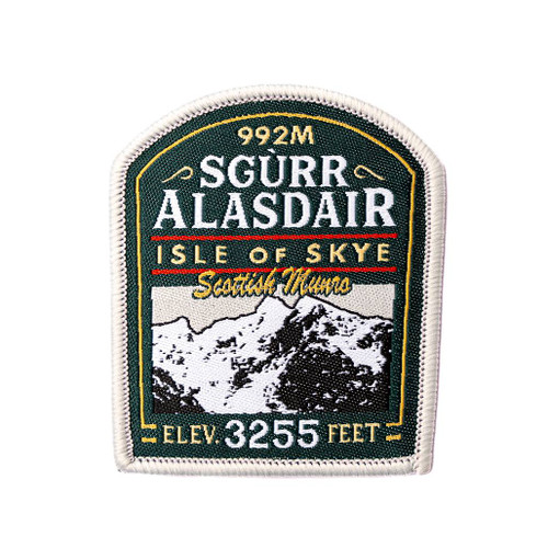 Sgurr Alasdair Patch by The Adventure Patch Company displayed on a white background