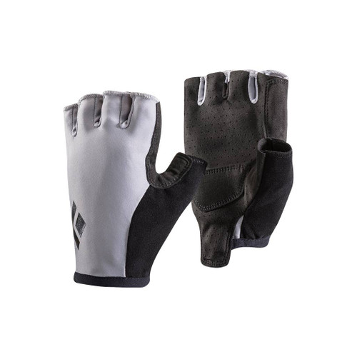 Trail Gloves by Black Diamond in black & grey standing upright to show the shape and fit of the glove