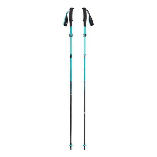 Black Diamond Women's Distance Carbon FLZ Trekking Poles full front view of poles extended out