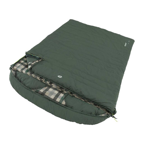 Outwell Camper Lux Double Sleeping Bag layed out as a double