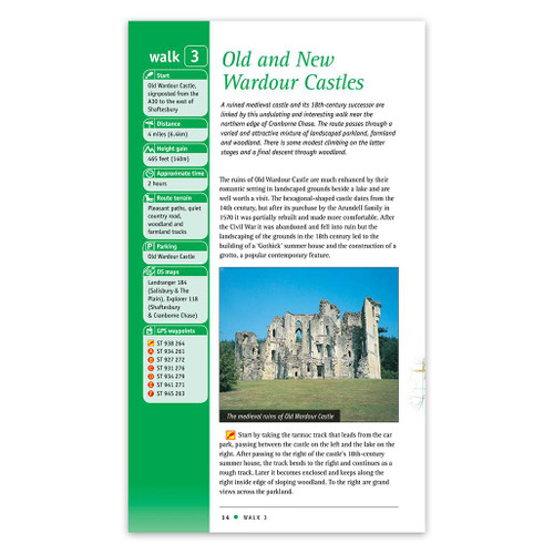 Wiltshire - Pathfinder guidebook 77 excerpt of Old and new Wardour Castle route.