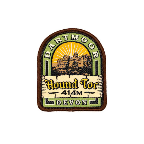 Hound Tor Patch Patch by The Adventure Patch Company displayed on a white background