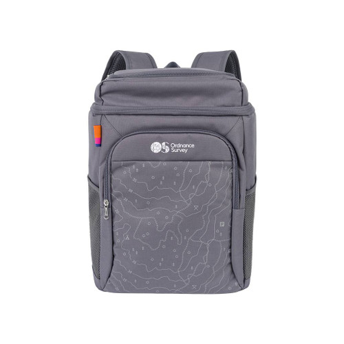 OS Picnic Backpack from Ordnance Survey in grey on a white background