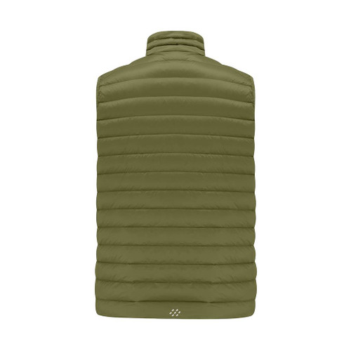 Men's Alpine Packable Down Gilet in khaki by Mac in a Sac back view