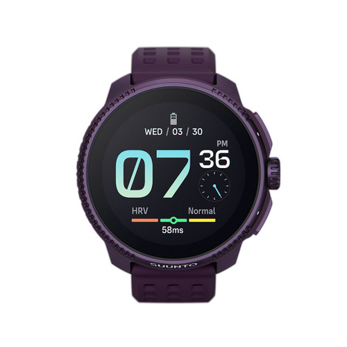 Suunto Race Titanium Amethyst GPS Watch front straight on view