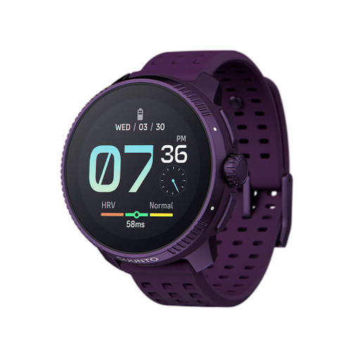 Suunto Race Titanium Amethyst GPS Watch front angled view