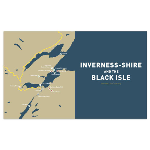 Double page spread with illustration of map of Inverness