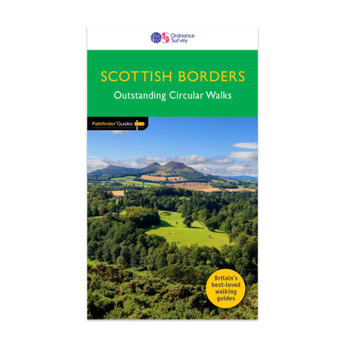 Green front cover on the OS Pathfinder Guidebook 88 - Walks in the Scottish Borders Pathfinder Guides with circular walks