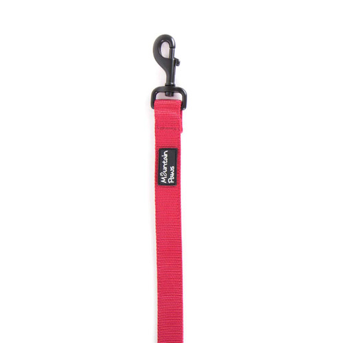 Close up of Mountain Paws Extra Tough Dog Lead clip with logo