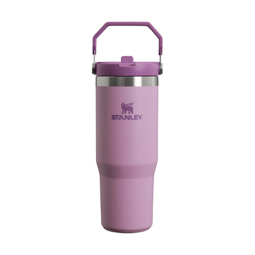 Stanley IceFlow Flip Straw Lilac Tumbler front with its logo and fully assembled