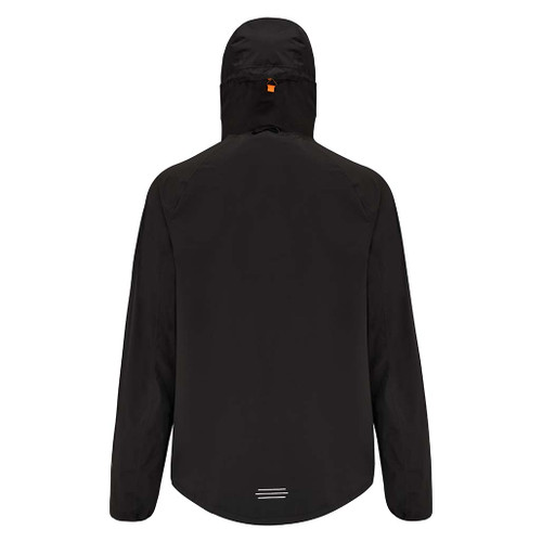 Mac in a Sac Men's Venture Ultralite Black Running Jacket back view with hood up