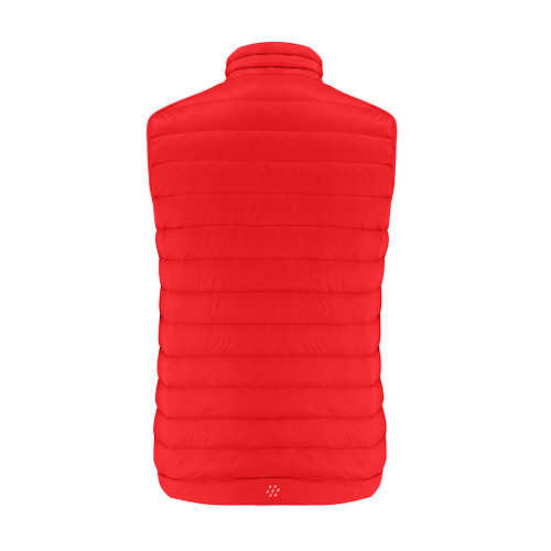 Men's Alpine Packable Down Gilet in red by Mac in a Sac back view