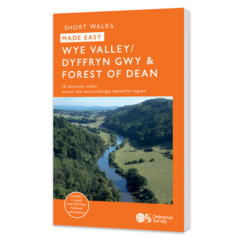 Wye Valley & Forest of Dean Short Walks Guidebook - OS Short Walks Made Easy orange front cover Wye Valley & Forest of Dean Short Walks Guidebook - OS Short Walks Made Easy orange front cover