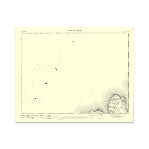 Authentic reproduction of Ordnance Survey map of Achagarve 1896-1904 with a yellow tint background