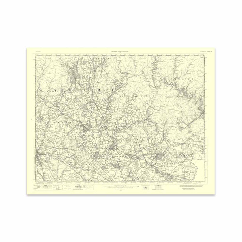 Authentic reproduction of Ordnance Survey map of Dumfries 1896-1904 with a yellow tint background Authentic reproduction of Ordnance Survey map of Dumfries 1896-1904 with a yellow tint background