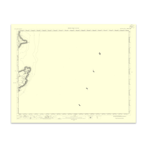 Authentic reproduction of Ordnance Survey map of Portnaguiran 1896-1904 with a yellow tint background