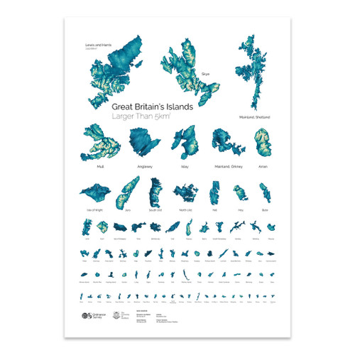 Great Britain's Islands Relief Map